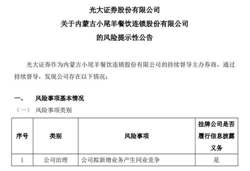 小尾羊子公司新增食品業(yè)務(wù)與控股股東子公司同業(yè)競(jìng)爭(zhēng)分析